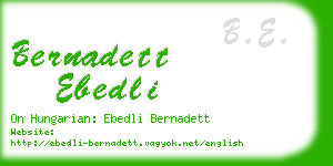 bernadett ebedli business card